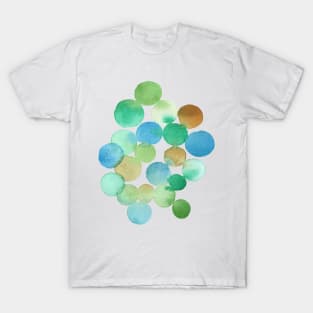 Abstract Multicolor Watercolor Circles T-Shirt